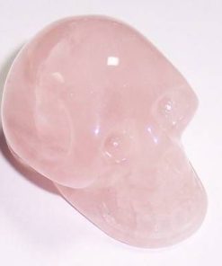 Craniu din cristal natural de cuart roz - model UNICAT!